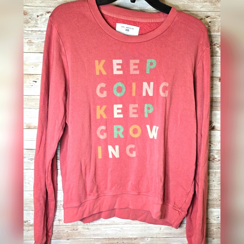 Sol Angeles Anthropologie Keep Going Keep Growing Sweatshirt - Large